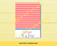 INSTANT DOWNLOAD Happy 4th Of July Cookie Cards 3.5x5