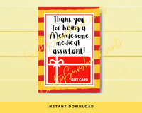 INSTANT DOWNLOAD Thank You For Being A McAwesome Medical Assistant Gift Card Holder 5x7