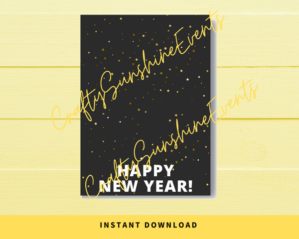 INSTANT DOWNLOAD Happy New Year Cookie Cards 3.5x5