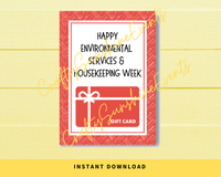 INSTANT DOWNLOAD Happy Environmental Services & Housekeeping Week Gift Card Holder 5x7