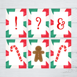 INSTANT DOWNLOAD Green Red Peppermint Swirl Christmas Banner 5x7