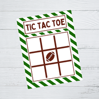 INSTANT DOWNLOAD Football Tic Tac Toe Game Cards