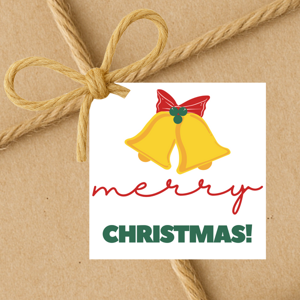 INSTANT DOWNLOAD Merry Christmas Square Gift Tags 2.5x2.5