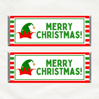 INSTANT DOWNLOAD Elf Merry Christmas Chocolate Bar Wrappers