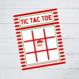 INSTANT DOWNLOAD Santa Christmas Tic Tac Toe Game Cards
