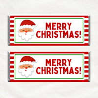 INSTANT DOWNLOAD Santa Merry Christmas Chocolate Bar Wrappers