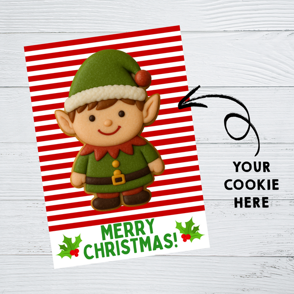 INSTANT DOWNLOAD Merry Christmas Cookie Cards 3.5x5