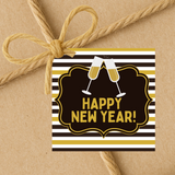 INSTANT DOWNLOAD Happy New Year Square Gift Tags 2.5x2.5