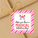 INSTANT DOWNLOAD Hope You Have A Magical Valentine's Day Square Gift Tags 2.5x2.5