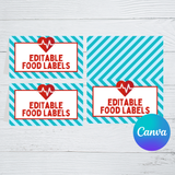 Editable Medical Food Label Tents