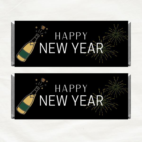 INSTANT DOWNLOAD Happy New Year 2024 Chocolate Bar Wrapper