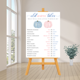 DIGITAL DOWNLOAD ONLY Fall Pink And Blue Pumpkin Gender Reveal Old Wives Tales Sign
