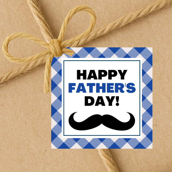 INSTANT DOWNLOAD Happy Father's Day Square Gift Tags 2.5x2.5