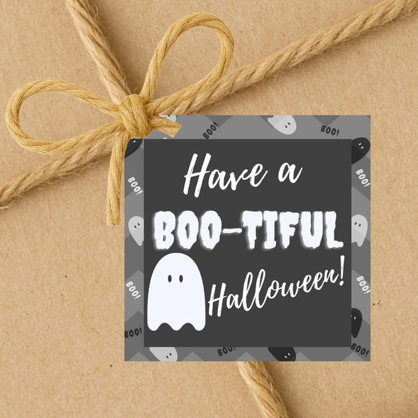 INSTANT DOWNLOAD Have a Boo-tiful Halloween Square Gift Tags 3x3