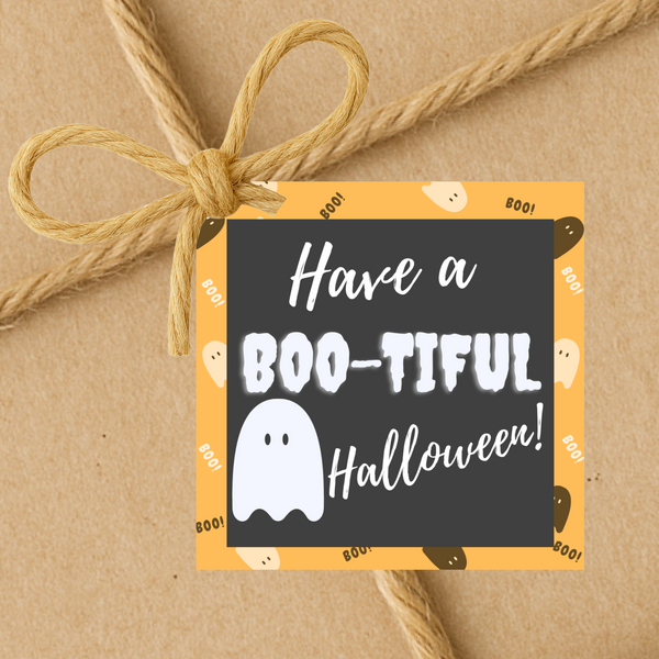 INSTANT DOWNLOAD Have a Boo-tiful Halloween Square Gift Tags 3x3