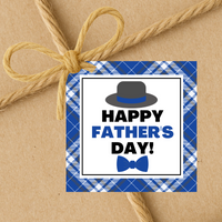 INSTANT DOWNLOAD Happy Father's Day Square Gift Tags 2.5x2.5