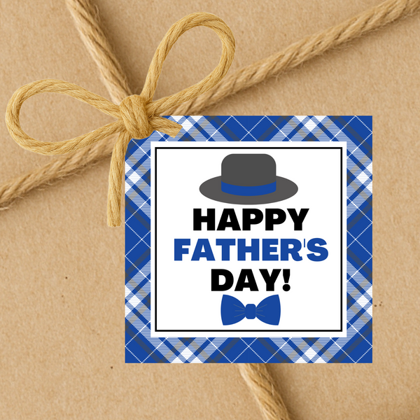 INSTANT DOWNLOAD Happy Father's Day Square Gift Tags 2.5x2.5