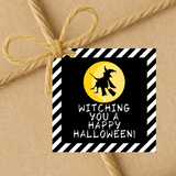INSTANT DOWNLOAD Witching You A Happy Halloween Square Gift Tags 2.5x2.5