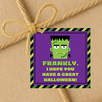 INSTANT DOWNLOAD Frankly, I Hope You Have A Great Halloween Square Gift Tags