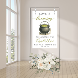 Editable Halloween Love Is Brewing Bridal Shower Welcome Sign | Halloween Theme | Instant Download | Canva Template | 18x24, 24x36