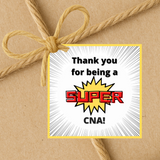 INSTANT DOWNLOAD Thank You For Being A Super CNA Square Gift Tags 2.5x2.5