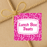 Pink Notebook Lunch Box Treats Tags | Back To School Gift Tags | Instant Download | 2.5x2.5