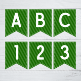 INSTANT DOWNLOAD Football Themed Green Banner 5x6