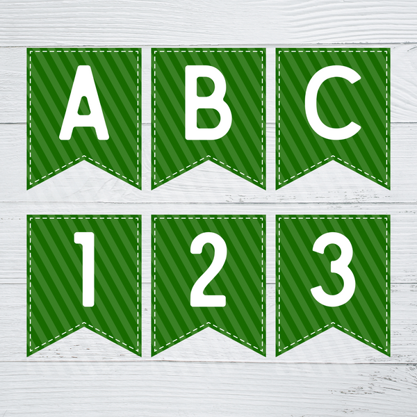INSTANT DOWNLOAD Football Themed Green Banner 5x6