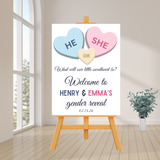DIGITAL DOWNLOAD ONLY Valentine's Candy Heart Gender Reveal Welcome Sign