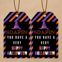 INSTANT DOWNLOAD Soapin' You Have A Very Happy Halloween Gift Tags