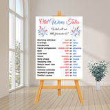 DIGITAL DOWNLOAD ONLY Patriotic Fireworks Themed Gender Reveal Old Wives Tales Sign