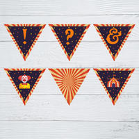 INSTANT DOWNLOAD Printable Halloween Circus/Carnival Themed Banner 5.5x4.8
