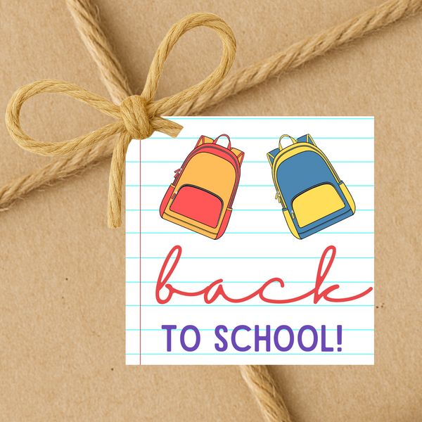 Back To School Gift Tags | Instant Download | 2.5x2.5