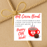 INSTANT DOWNLOAD Happy CNA Week Hot Cocoa Bomb Gift Tags 2x2