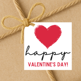 INSTANT DOWNLOAD Happy Valentine's Day Square Gift Tags 2.5x2.5