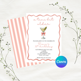 Editable Pink A Tini Bit Older Birthday Invitation | Instant Download | Canva Template | 5x7
