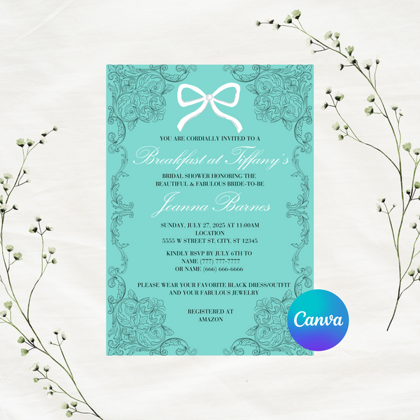 DIGITAL DOWNLOAD ONLY Bride & Co Bridal Shower Editable Invitation 5x7 CraftySunshineEvents DIGITAL DOWNLOAD ONLY Bride & Co Bridal Shower Editable Invitation 5x7 CraftySunshineEvents