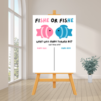 DIGITAL DOWNLOAD ONLY Fish Themed Gender Reveal Party Voting Poster