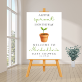 Editable A Little Sprout Is On The Way Baby Shower Welcome Sign | Instant Download | Canva Template | 18x24, 20x30, 24x36