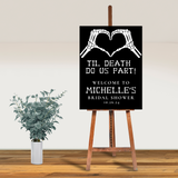 Editable Till Death Do Us Part Bridal Shower Welcome Sign | Halloween Theme | Instant Download | Canva Template | 18x24, 24x36