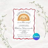 Editable Polish A Little Pierog Is On The Way Baby Shower Invitation | Instant Download | Canva Template | 5x7