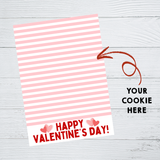 INSTANT DOWNLOAD Happy Valentine's Day Cookie Cards 3.5x5
