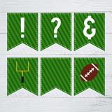 INSTANT DOWNLOAD Football Themed Green Banner 5x6