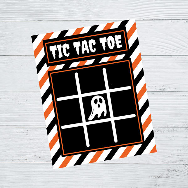 INSTANT DOWNLOAD Halloween Ghost Tic Tac Toe Game Cards
