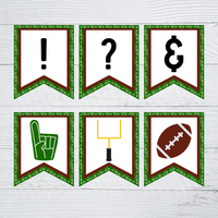 INSTANT DOWNLOAD Football Themed Banner 5x6