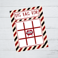 INSTANT DOWNLOAD Halloween Fangs Tic Tac Toe Game Cards