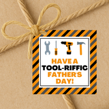 INSTANT DOWNLOAD Have A Tool-riffic Father's Day Square Gift Tags 2.5x2.5