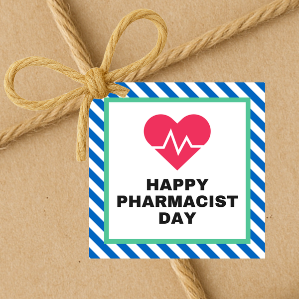 INSTANT DOWNLOAD Happy Pharmacist Day Square Gift Tags 2.5x2.5