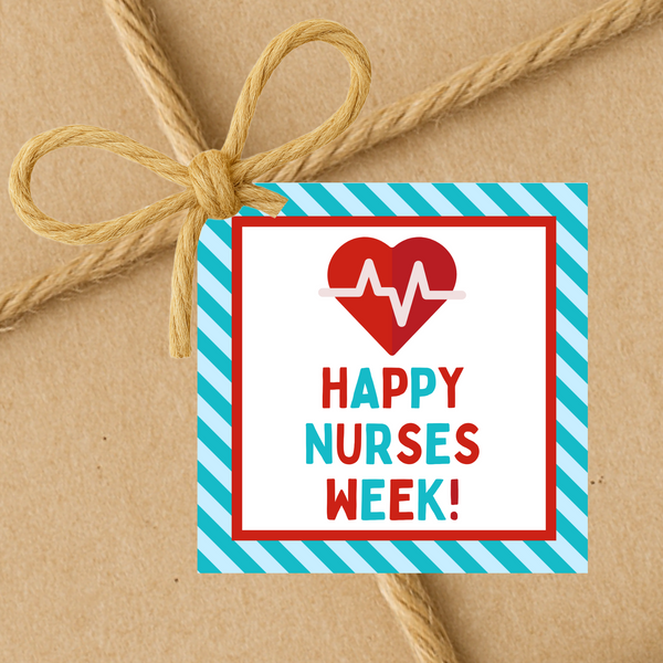 INSTANT DOWNLOAD Happy Nurses Week Gift Tags 2.5x2.5