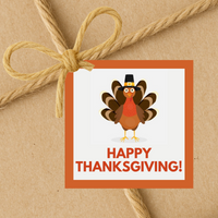 INSTANT DOWNLOAD Happy Thanksgiving Square Gift Tags 2.5x2.5